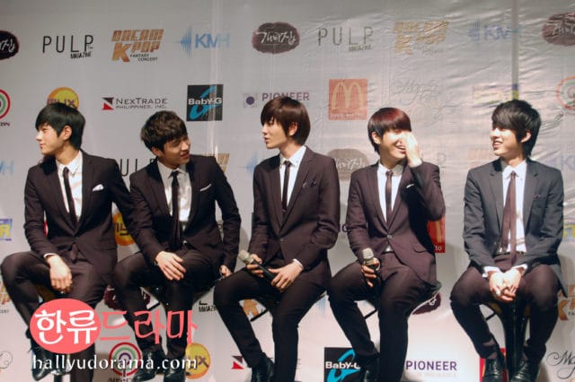Infinite at the DKFC press conference