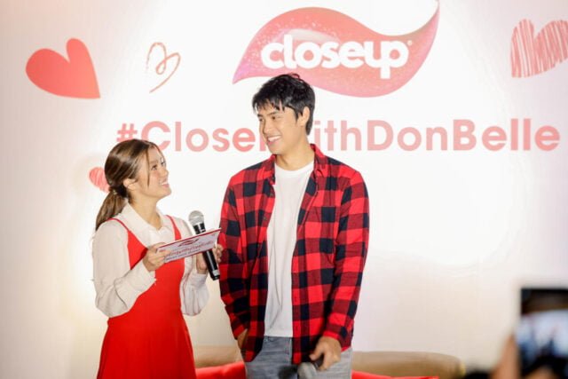 Belle Mariano and Donny Pangilinan at the DonBelle meet and greet event.