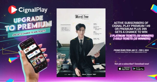 Upgrade to Cignal Play Premium and get a chance to win tickets to Park Hyungsik 2024 Asia Tour “SIKcret Time in Manila”
