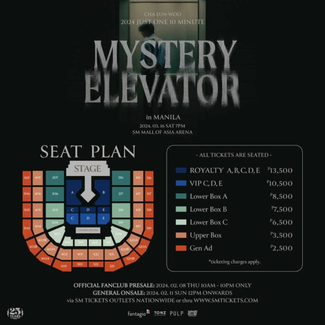 Cha Eun-woo 2024 Manila ticket prices