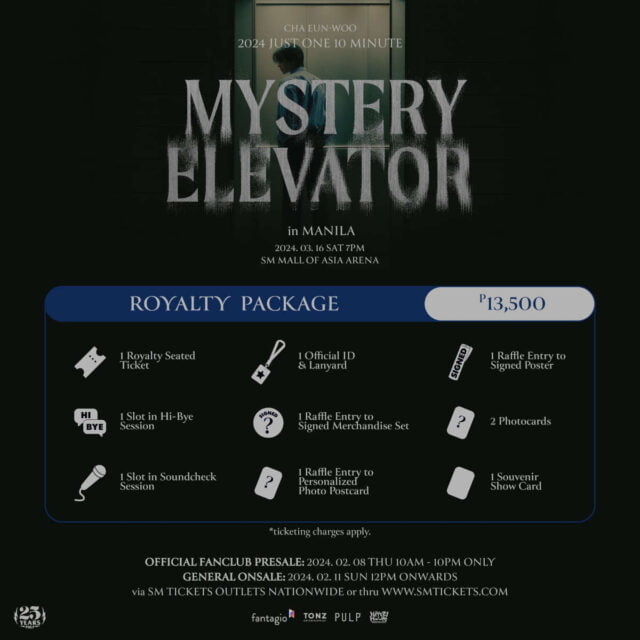 Cha Eun-woo 2024 Manila royalty ticket price and benefits