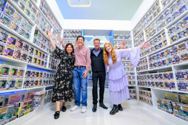 Funko executives with Funtastik Enterprises President Franklin Lao at the first Southeast Asia Funko store in Manila.