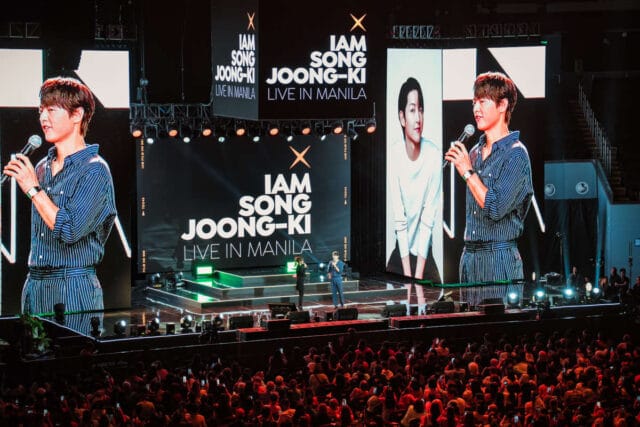 Song Joong-ki with event host Janeena Chan.