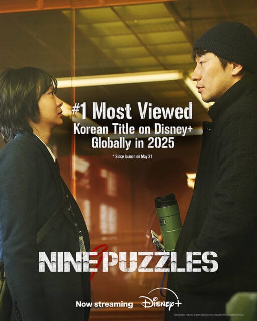 "Nine Puzzles" has become the most‑viewed Korean title on Disney+ globally in 2025