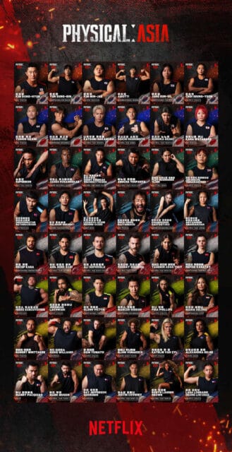 "Physical: Asia" contestants